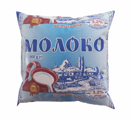 Молоко коров'яче БАЛМОЛОКО, пастеризоване, 3,2%, 500г